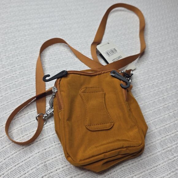 NWT Baggallini Globetrotter Mini Crossbody Tan Adjustable Travel Lightweight - Picture 5 of 16